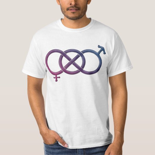 Bisexuelle Stolperflagge Farbe des Geschlechts Ken T-Shirt (Vorderseite)