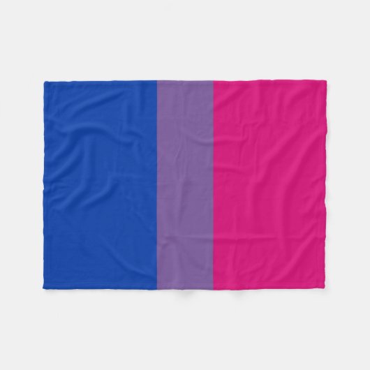 Bisexuelle Stolperflagge Fleecedecke (Vorderseite (Horizontal))