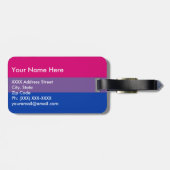 Bisexuelle Stolperflagge Gepäckanhänger (Rückseite horizontal)