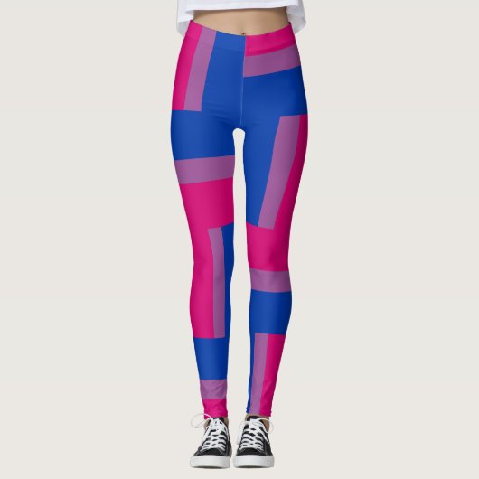 Bisexuelle Stolperflagge Inspiriert Leggings (Vorderseite)