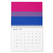 Bisexuelle Stolperflagge Kalender (Feb 2027)