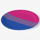 Bisexuelle Stolperflagge Pappteller (Schrägansicht)