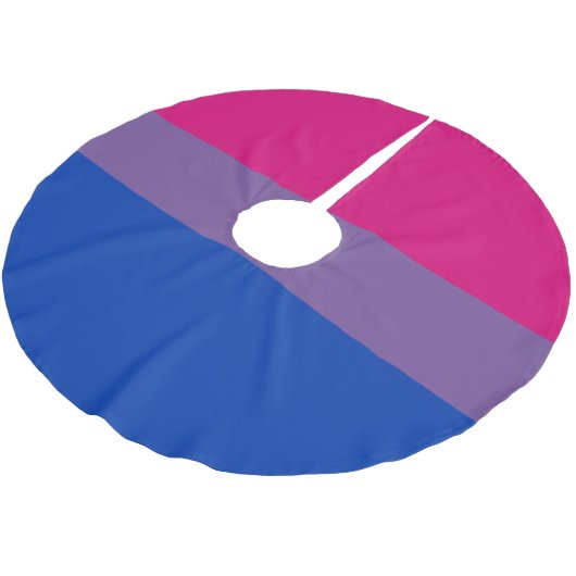 Bisexuelle Stolperflagge Polyester Weihnachtsbaumdecke (Schrägansicht)