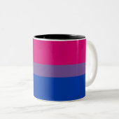 Bisexuelle Stolperflagge Zweifarbige Tasse (VorderseiteRechts)