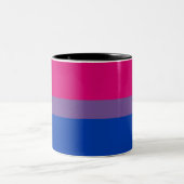 Bisexuelle Stolperflagge Zweifarbige Tasse (Mittel)