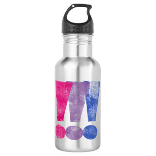 Bisexuelle Stolz-Ausrufezeichen Edelstahlflasche