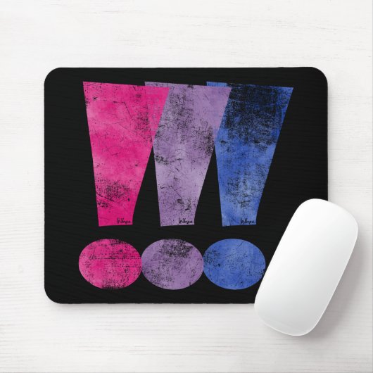 Bisexuelle Stolz-Ausrufezeichen Mousepad (Mit Mouse)