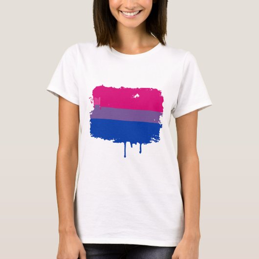 Bisexuelle Stolz-Farben T-Shirt (Vorderseite)