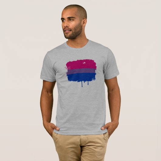 Bisexuelle Stolz-Farben T-Shirt (Vorne ganz)