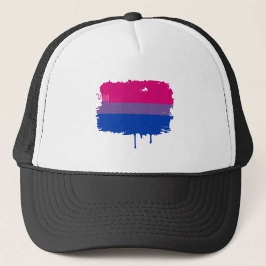 Bisexuelle Stolz-Farben Truckerkappe (Vorderseite)
