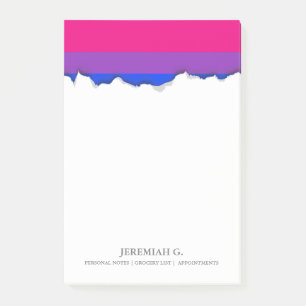 Bisexuelle Stolz-Flagge Post-it Klebezettel