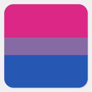 Bisexuelle Stolz-Flagge Quadratischer Aufkleber