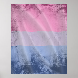 BISEXUELLE STOLZ-FLAGGEN-GEWELLTER ENTWURF POSTER