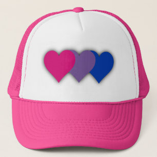 Bisexuelle Stolz Herzen Trucker Hut Truckerkappe
