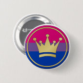 Bisexuelle Stolz-Krone Button (Vorne & Hinten)