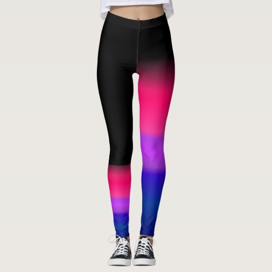 Bisexuelle Stolzflagge des asymetrischen Bi Leggings (Vorderseite)