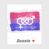 BISEXUELLE SYMBOL-FLAGGE AUFKLEBER (Blatt)