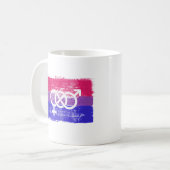 BISEXUELLE SYMBOL-FLAGGE KAFFEETASSE (Vorderseite Links)