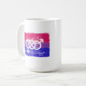 BISEXUELLE SYMBOL-FLAGGE KAFFEETASSE (Vorderseite Links)