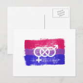 BISEXUELLE SYMBOL-FLAGGE POSTKARTE (Vorne/Hinten)