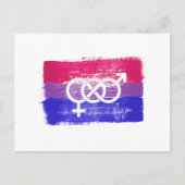BISEXUELLE SYMBOL-FLAGGE POSTKARTE (Vorderseite)