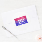 BISEXUELLE SYMBOL-FLAGGE RUNDER AUFKLEBER (Umschlag)