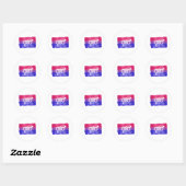 BISEXUELLE SYMBOL-FLAGGE RUNDER AUFKLEBER (Blatt)