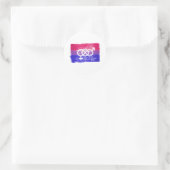 BISEXUELLE SYMBOL-FLAGGE RUNDER AUFKLEBER (Tasche)