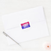 BISEXUELLE SYMBOL-FLAGGE RUNDER AUFKLEBER (Umschlag)