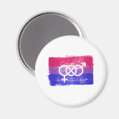 BISEXUELLE SYMBOL-PREISFLAGE MAGNET (Vorderseite/Rückseite)