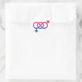 Bisexuelle Symbol- und Flag-Aufkleber Runder Aufkleber (Tasche)
