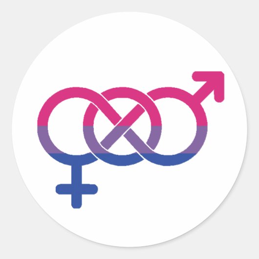 Bisexuelle Symbol- und Flag-Aufkleber Runder Aufkleber (Vorderseite)