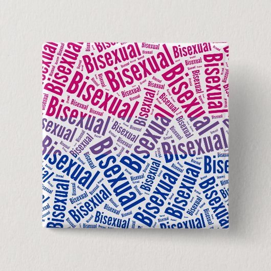 BISEXUELLE WORT-MUSTER-FLAGGE - .PNG BUTTON (Vorderseite)