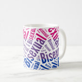 BISEXUELLE WORT-MUSTER-FLAGGE - .PNG KAFFEETASSE (VorderseiteRechts)