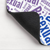 BISEXUELLE WORT-MUSTER-FLAGGE - .PNG MOUSEPAD (Ecke)
