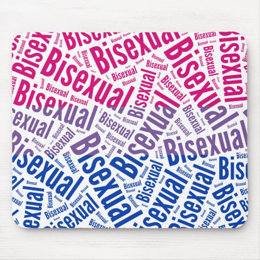 BISEXUELLE WORT-MUSTER-FLAGGE - .PNG MOUSEPAD (Vorne)