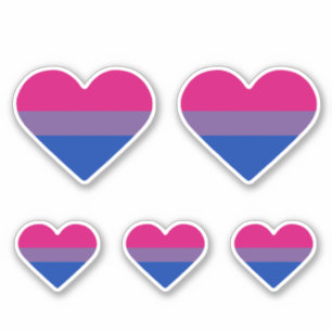 Bisexuellen-Stolz-Flagge Herz Aufkleber