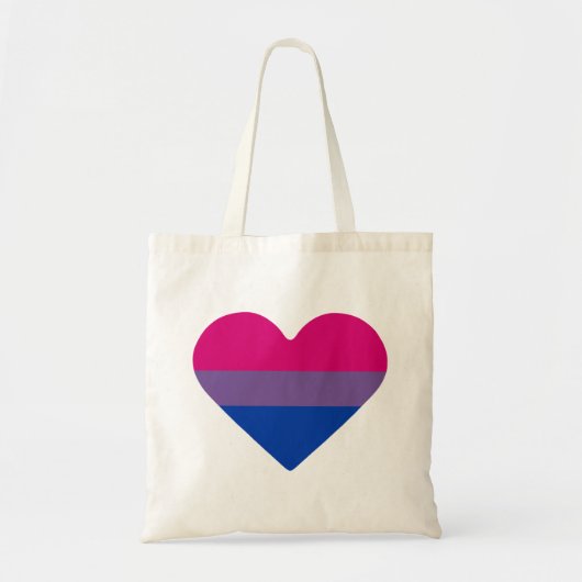 Bisexuellen-Stolz-Flagge Herz Tragetasche (Vorne)