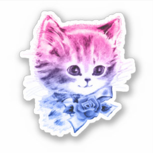 Bisexuellen Stolz Kitty Aufkleber