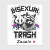 Bisexueller Abfall Raccoon und Possum Aufkleber (Blatt)