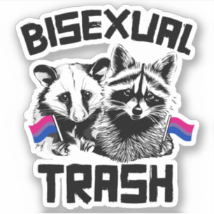Bisexueller Abfall Raccoon und Possum Aufkleber