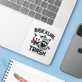Bisexueller Abfall Raccoon und Possum Aufkleber (Laptop mit iPhone)