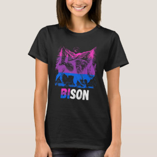 Bisexueller Bison Büffel Bisexualität LGBT Stolz B T-Shirt