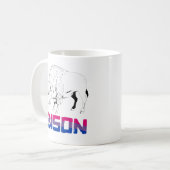 Bisexueller Bison Kaffeetasse (Vorderseite Links)