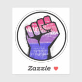 Bisexueller Faustkreis Aufkleber (Blatt)