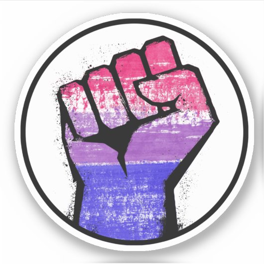 Bisexueller Faustkreis Aufkleber (Vorderseite)