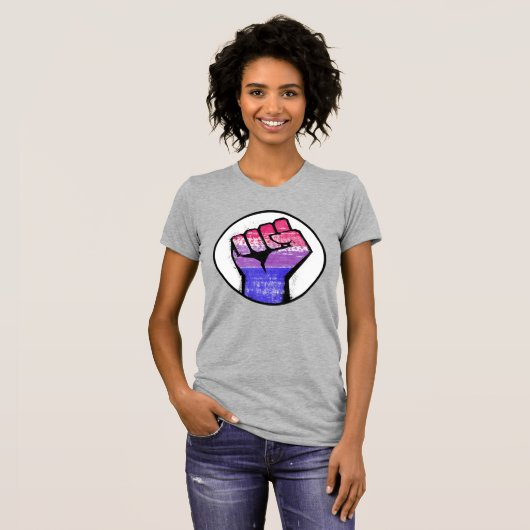 Bisexueller Faustkreis T-Shirt (Vorne ganz)