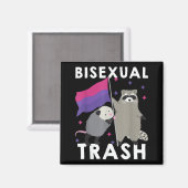 Bisexueller Gay Pride Rainbow LGBT Raccoon Magnet (Vorderseite/Rückseite)