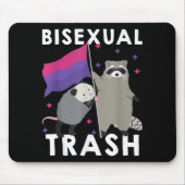 Bisexueller Gay Pride Rainbow LGBT Raccoon Mousepad (Vorne)