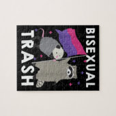Bisexueller Gay Pride Rainbow LGBT Raccoon Puzzle (Horizontal)